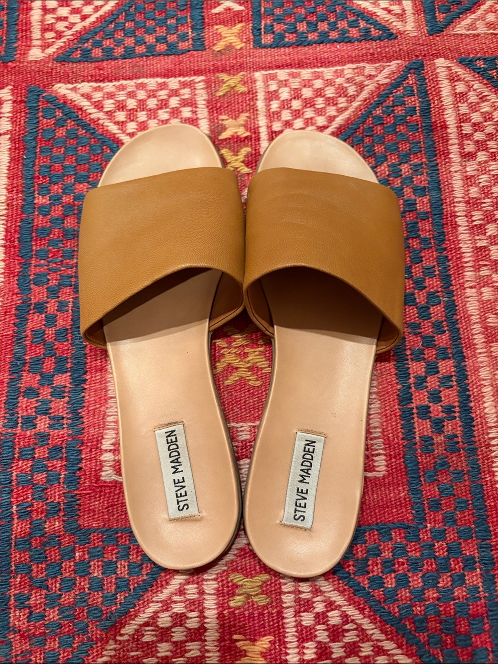 Steve Madden Cognac Slip-On Slide Sandals